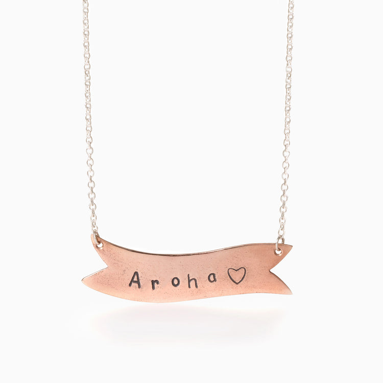 Aroha Copper Banner Necklace 