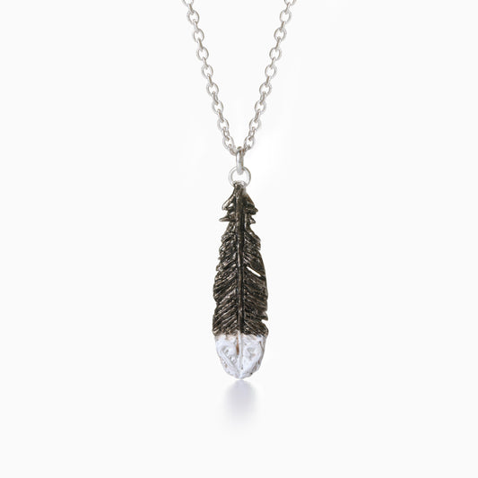 Huia Feather Sterling Silver Necklace