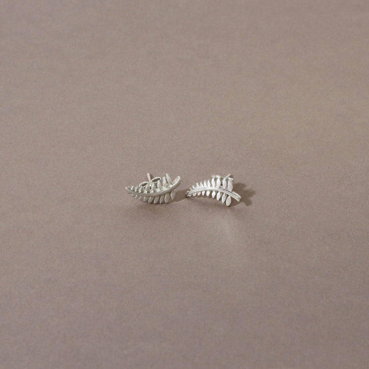 Silver Fern Sterling Silver Stud Earrings