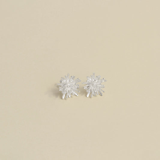 Mt Cook Lily Sterling Silver Studs