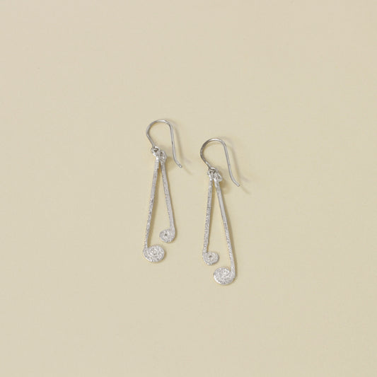 Sterling Silver Pikopiko Fern Earrings