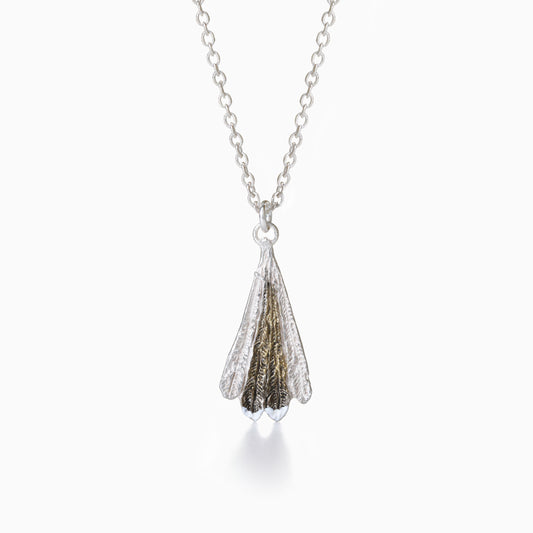 Piwakawaka Feather Sterling Silver Necklace