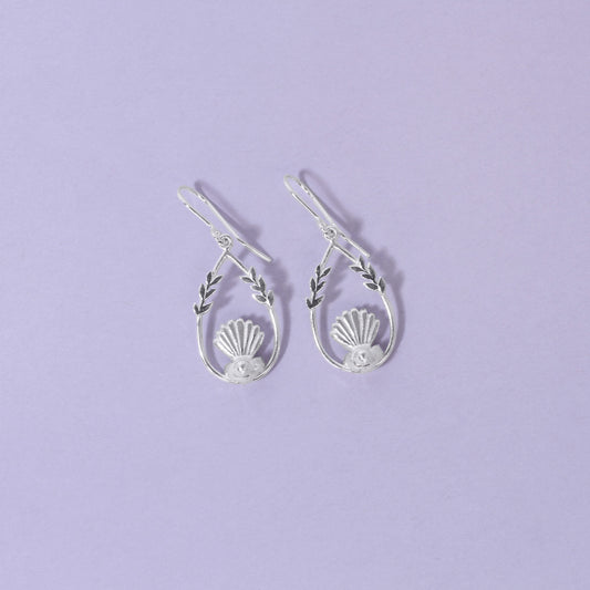 Sterling Silver Fantail Earrings