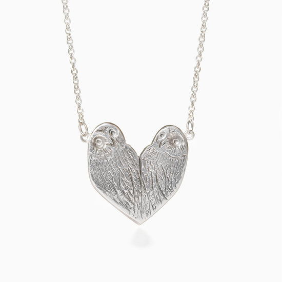 Sterling Silver Heart Necklace with Ruru