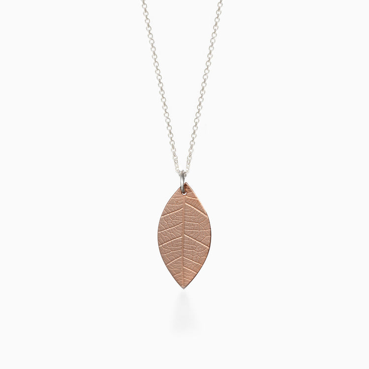 Petite Copper Leaf Necklace