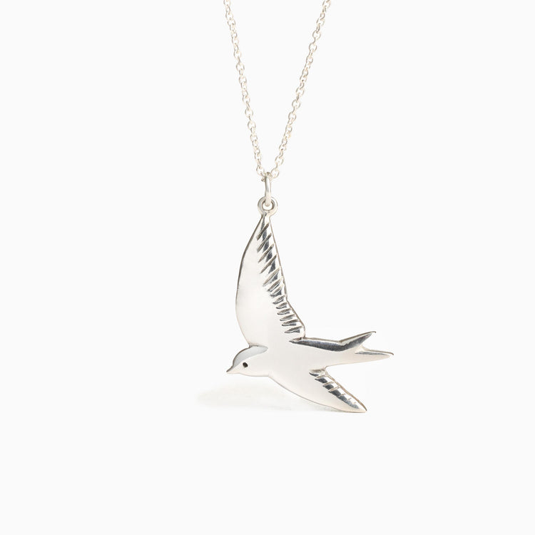 Welcome Swallow Sterling Silver Necklace