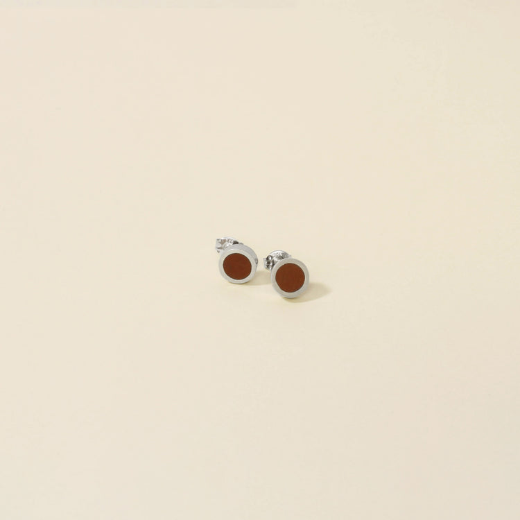 Tiny Pakohe and Sterling Silver Studs
