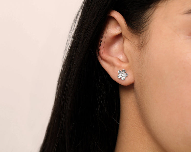 Cherry Blossom Sterling Silver Earrings