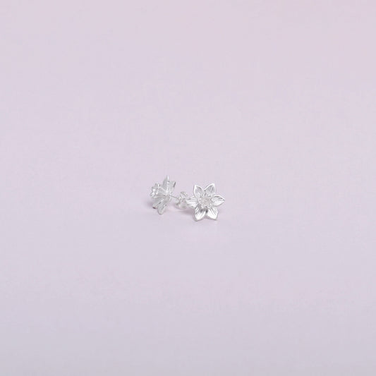 Daffodil Sterling Silver Stud Earrings