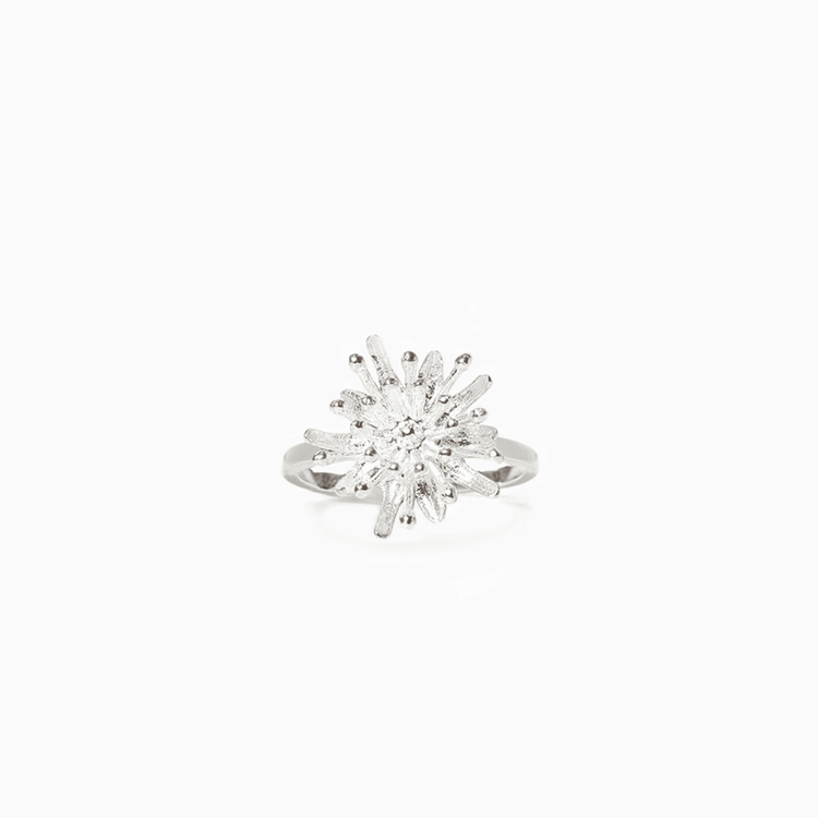 Mt Cook Lily Sterling Silver Ring